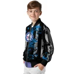 customized philadelphia 76ers star stripes blue black bomber jacket best selling