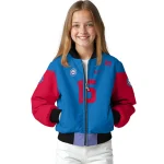 customized philadelphia 76ers team patch blue bomber jacket best selling