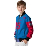 customized philadelphia 76ers team patch blue bomber jacket best selling