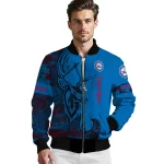 customized philadelphia 76ers tribal deer art blue bomber jacket best selling