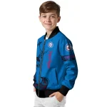 customized philadelphia 76ers tribal deer art blue bomber jacket best selling