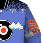 customized philadelphia flyers mario blocks blue black varsity jacket best selling