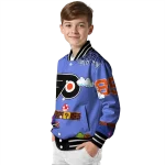 customized philadelphia flyers mario blocks blue black varsity jacket best selling