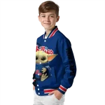 customized philadelphia phillies adorable yoda blue black varsity jacket best selling