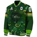 customized philadelphia phillies shamrock vortex green varsity jacket best selling