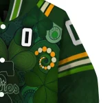 customized philadelphia phillies shamrock vortex green varsity jacket best selling