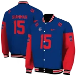 customized philadelphia phillies team patch blue varsity jacket best selling