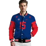 customized philadelphia phillies team patch blue varsity jacket best selling