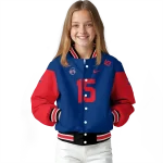 customized philadelphia phillies team patch blue varsity jacket best selling