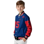 customized philadelphia phillies team patch blue varsity jacket best selling