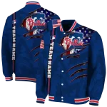 customized philadelphia phillies us flag claws blue varsity jacket best selling
