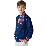 customized philadelphia phillies us flag claws blue varsity jacket best selling