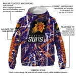 customized phoenix suns brushstroke pattern purple windbreaker jacket best selling