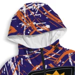 customized phoenix suns brushstroke pattern purple windbreaker jacket best selling