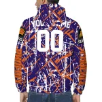 customized phoenix suns brushstroke pattern purple windbreaker jacket best selling