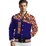 customized phoenix suns camouflage style purple varsity jacket best selling