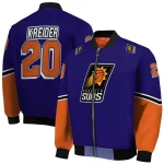 customized phoenix suns chevron style purple bomber jacket best selling