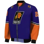 customized phoenix suns chevron style purple bomber jacket best selling