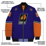 customized phoenix suns chevron style purple bomber jacket best selling