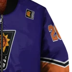 customized phoenix suns chevron style purple bomber jacket best selling
