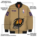 customized phoenix suns claw opening beige bomber jacket best selling