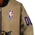 customized phoenix suns claw opening beige bomber jacket best selling