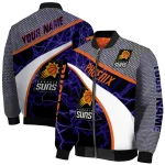 customized phoenix suns electric flash purple bomber jacket best selling