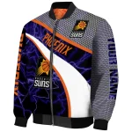 customized phoenix suns electric flash purple bomber jacket best selling