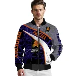 customized phoenix suns electric flash purple bomber jacket best selling