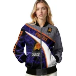 customized phoenix suns electric flash purple bomber jacket best selling