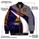 customized phoenix suns electric flash purple bomber jacket best selling