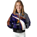 customized phoenix suns electric flash purple bomber jacket best selling