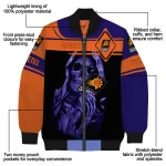 customized phoenix suns reaper hands purple black bomber jacket best selling