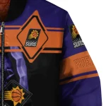customized phoenix suns reaper hands purple black bomber jacket best selling