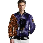customized phoenix suns skull cluster purple varsity jacket best selling