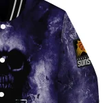 customized phoenix suns skull cluster purple varsity jacket best selling