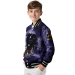 customized phoenix suns skull cluster purple varsity jacket best selling