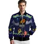 customized phoenix suns spongebob playtime purple blue bomber jacket best selling
