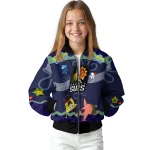 customized phoenix suns spongebob playtime purple blue bomber jacket best selling