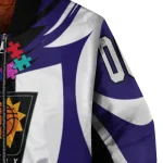 customized phoenix suns stars and stripes slashes purple bomber jacket best selling