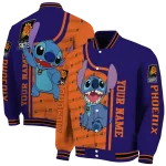 customized phoenix suns stitch laughing purple varsity jacket best selling