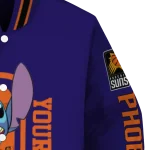 customized phoenix suns stitch laughing purple varsity jacket best selling