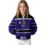 customized phoenix suns stripe statement purple black bomber jacket best selling