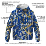 customized pittsburgh panthers brushstroke pattern royal blue windbreaker jacket best selling