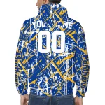 customized pittsburgh panthers brushstroke pattern royal blue windbreaker jacket best selling