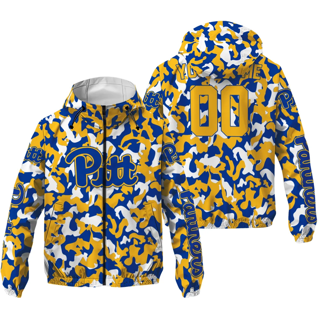 customized pittsburgh panthers camouflage mashup royal blue windbreaker jacket high quality customized pittsburgh panthers camouflage mashup royal blue windbreaker jacket high quality
