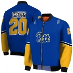 customized pittsburgh panthers chevron style royal blue bomber jacket best selling