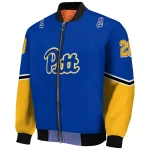 customized pittsburgh panthers chevron style royal blue bomber jacket best selling