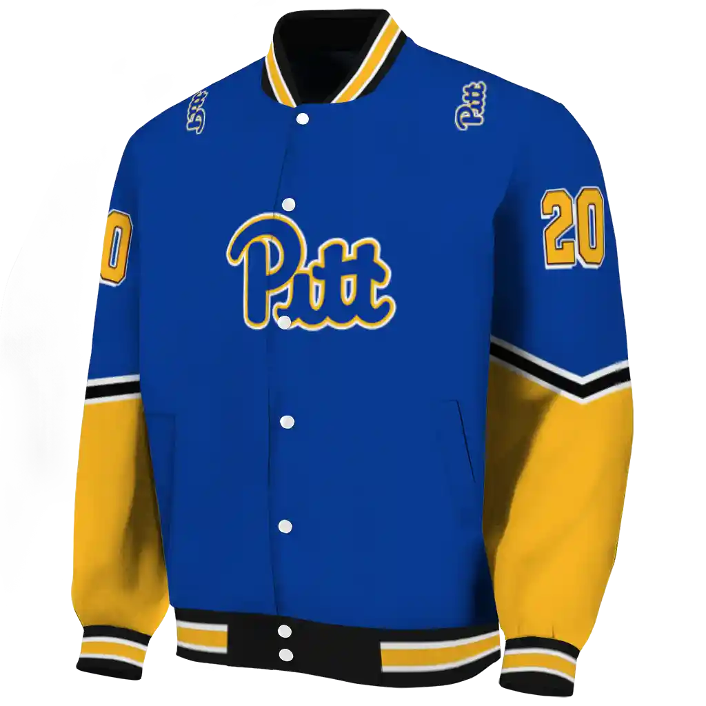 customized pittsburgh panthers chevron style royal blue varsity jacket best selling customized pittsburgh panthers chevron style royal blue varsity jacket best selling