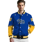 customized pittsburgh panthers chevron style royal blue varsity jacket best selling